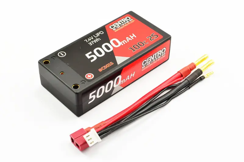 5000Mah 2S 7.4V 100C Hardcase Shorty Lipo Battery 1