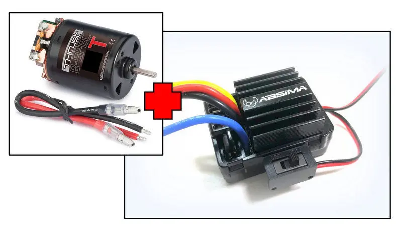 Absima 17T Brushed Thrust Motor & 40A 2-3S Esc - Ab2100014 1