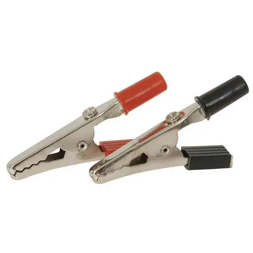 Aligator Clip Medium, Red & Black (1Set) Gf-1012-002 1