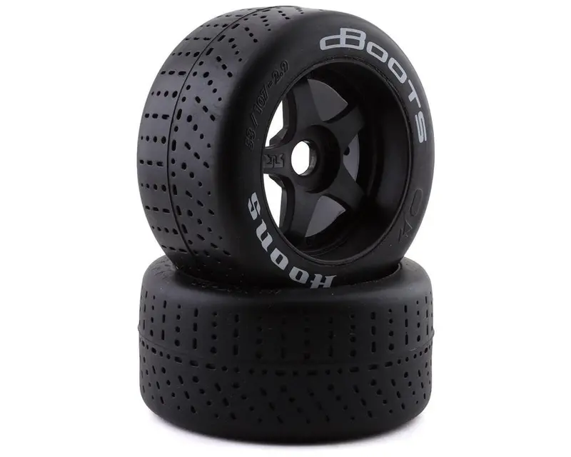 Arrma Dboots Hoons 53/107 White 2.9 Belted Tyres On Black 5-Spoke Wheel 17Mm Hex 2Pcs Ar550073- Ara550073 1