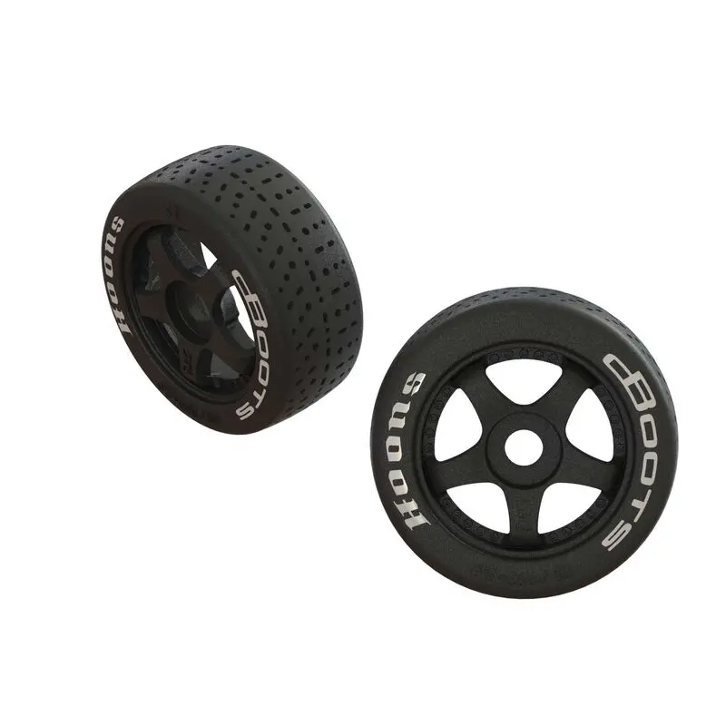 Arrma Dboots Hoons White 42/100 2.9 Belted Tyres On 5-Spoke Black Wheel 17Mm Hex 2Pcs Ar550062 - Ara550062 1