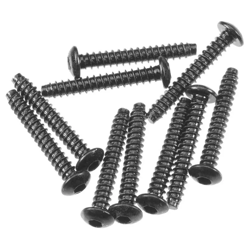 Axial 3X20mm Hex Drive Button Head Plastic Thread Screws 10Pcs Axa0439 - Axic0439 1