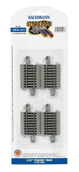 Bachmann 2.25" Straight Track 4Pcs Ho - Bac44513 1