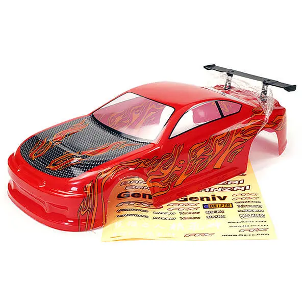 Banzai Pre Painted Bodyshell With Decals- Red * 1