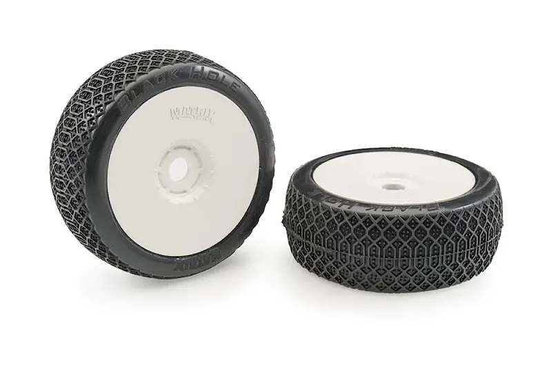 Blackhole Clay Ultra Soft 1/8Th Off Road Buggy Pre-Glued Wheels & Tyres - Set Of 4 1