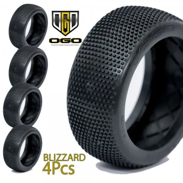 Blizzard Medium/Soft 1/8Th Buggy Tyre Only - Set Of 4 1