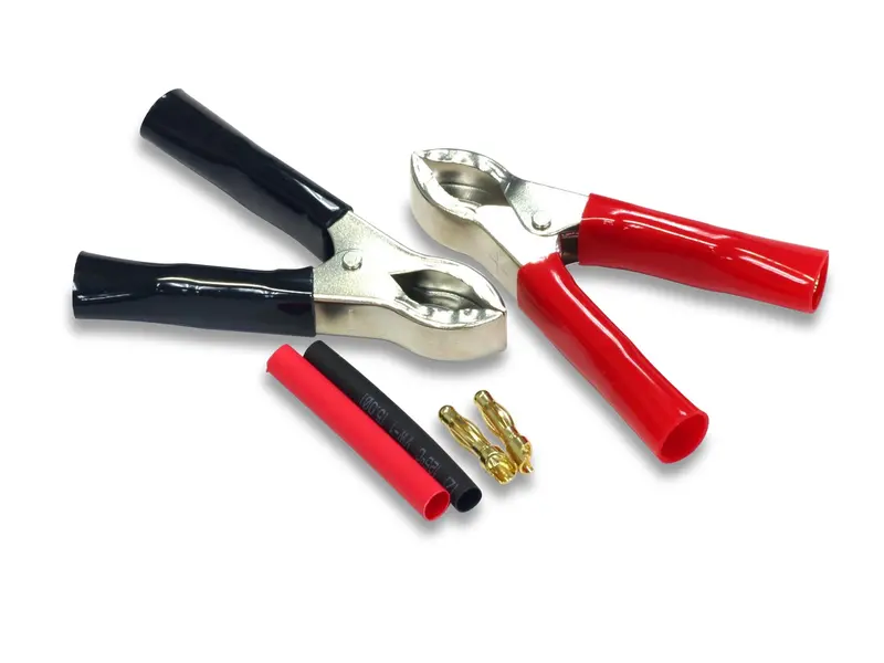 Crocodile Clips With 4Mm Gold Connectors - 1 Pair 1