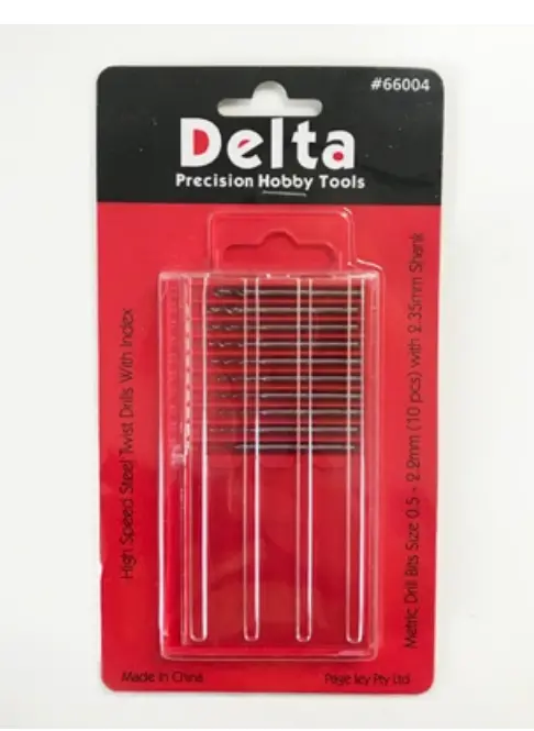 Delta High Speed Steel Metric Drill Bits 0.5-2.2Mm Shanked 10Pcs - Dl66004 1