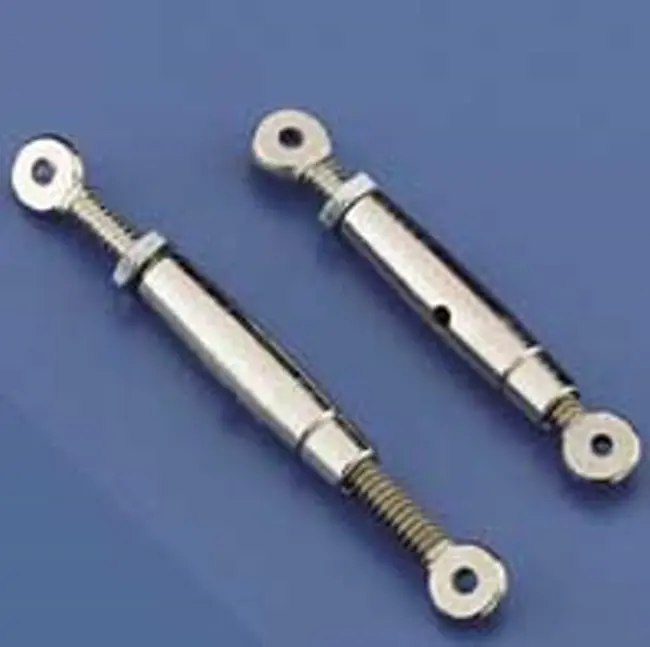 Dubro 1/4 Scale Nickel Plated Turnbuckles 2Pcs - Dbr300 1