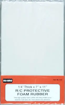Dubro 1/4X7x11in Protective Foam Rubber 1Pc - Dbr513 1