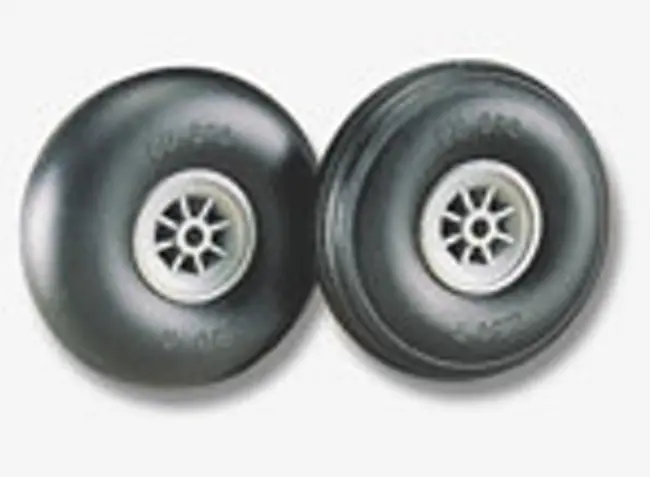 Dubro 57.15Mmd Treaded Pneumatic Tyre On Wheel 2Pcs - Dbr225t 1