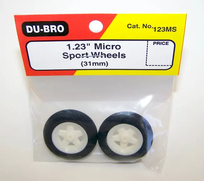 Dubro 6.8X31mm Micro Sport Wheels Suit 1.2Mm Axle 2Pcs - Dbr123ms 1