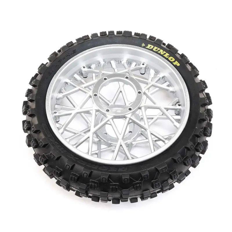 Dunlop Mx53 Rear Tire Mounted-Chrome- Promoto Mx * 1