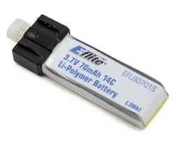 E-Flite 70Mah 3.7V 14C Lipo Battery W/ Umx Plug Suit Blade Scout Cx - Eflb0701s 1