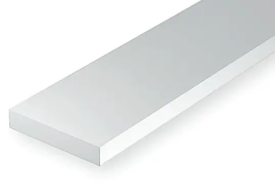 Evergreen 2.0X4.8X600mm White Styrene Strips 11Pcs - Eg368 1