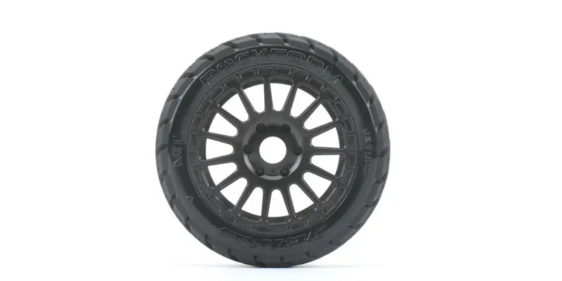 Extreme Tyre 1/8Th Buggy Rockform Belted On Black Rim - 1Pr 1