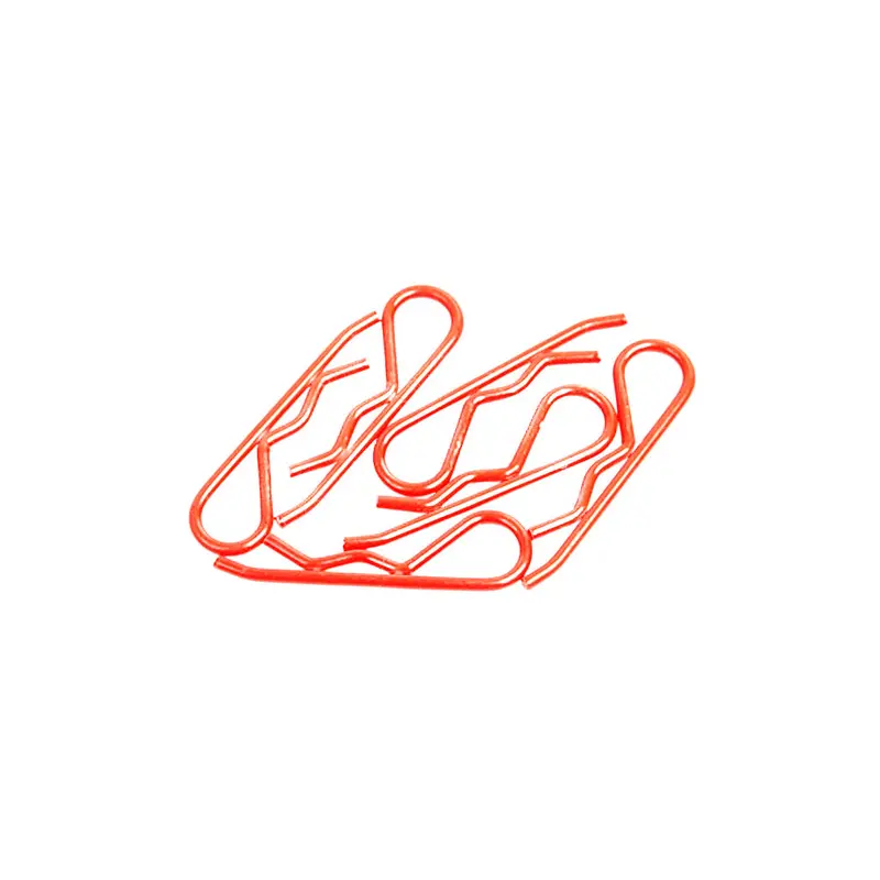 Fluo Red Body Clip - Pack Of 6 1