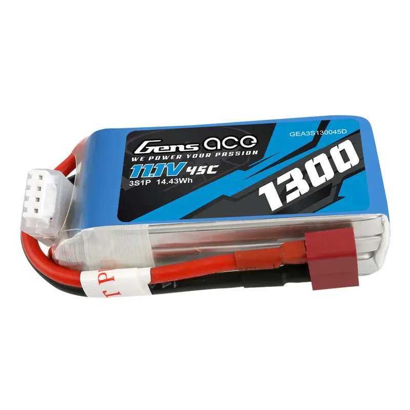 Gens Ace 1300Mah 11.1V 45C Lipo Battery Soft Case  - Gea3s130045d 1