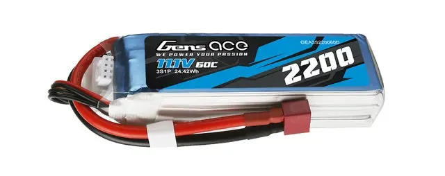 Gens Ace 2200Mah 11.1V 60C Lipo Battery Soft Case - Gea3s220060d 1