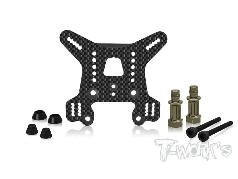 Graphite Rear Shock Tower 4Mm With Alu Standoffs For Team Associated Rc8b4.1 1