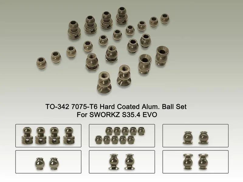 Hard Coated Alu Ball Set For Sworkz S35-4Evo 1