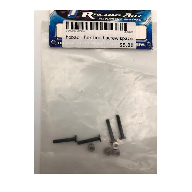 Hobao 3X19mm Hex Head Shank Bolts W/ Bushes 4Pcs/Ea - Hb-087052 1