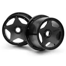 Hpi Super Star Black Rr Wheel Suit Baja 5B 2Pcs - Hpi-3226 1
