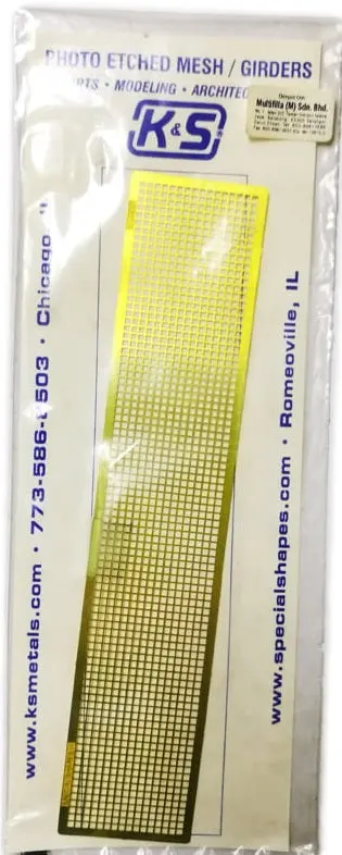 K+S 3/32In Hole Brass Square Mesh 1Pc - Ks02705 1