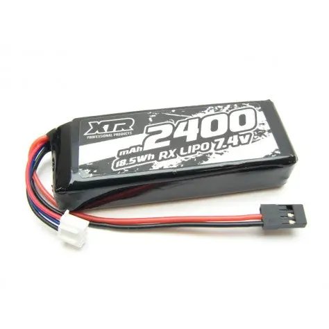 Lipo Flat Receiver Battery 7.4V 2400Mah 1
