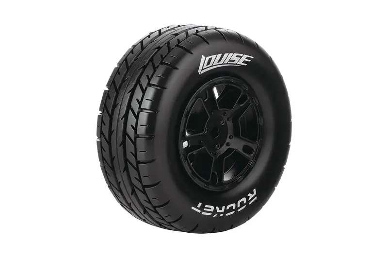 Louise Sc-Rocket 1:10 Rr Sc Soft Tyre On Black Wheel 2Pcs - Lt3154sbtr 1