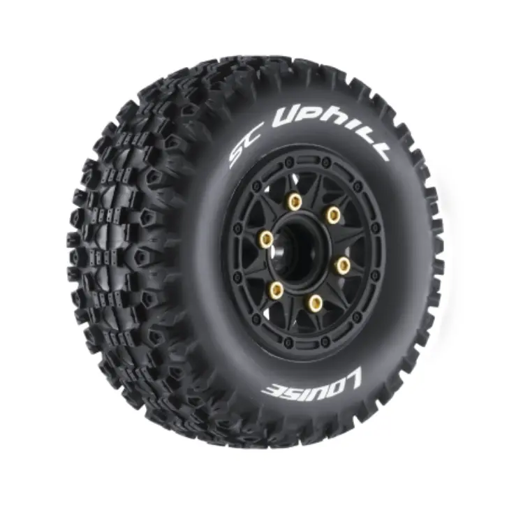 Louise Sc-Uphill 1:10 Short Course Soft Tyre On Black Wheel W/ 12/14/17Mm Hex 2Pcs - Lt3223sb 1