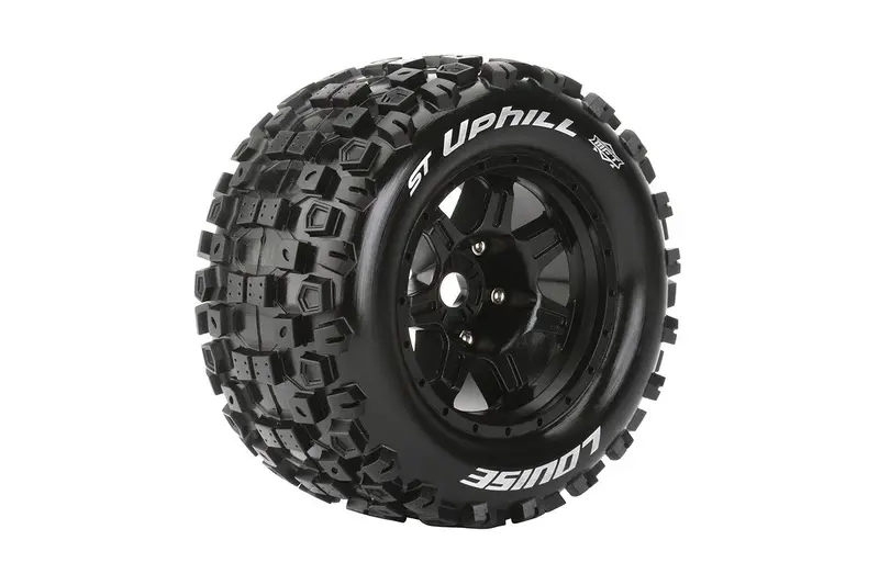 Louise St-Uphill Mft 1:8 Stadium Truck All Terrain Tyre On Black Wheel 17Mm Hex 2Pcs - Lt3326b 1