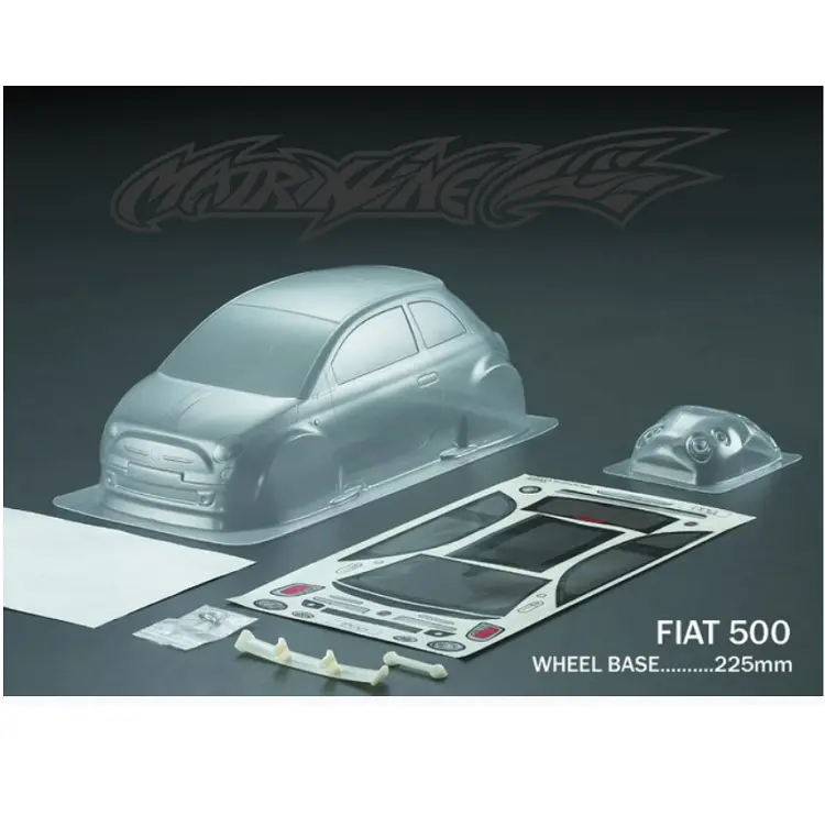 Matrixline Fiat 500 Clear Body 1:10 Suit Tamiya M-Chassis Wb:225Mm - Pc201028 1