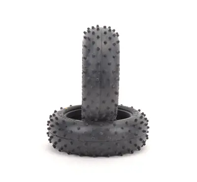 Mini Spike 2 Front 1/10Th Buggy Tyres - Silver 1