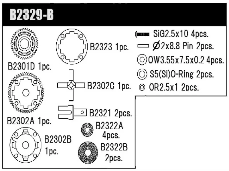 Msb1 Gear Diff Kit V2 1