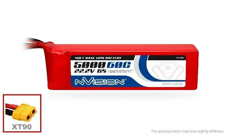 Nvision 5000Mah 22.2V 60C Lipo Battery Sc Xt90 - Nvo1912 1