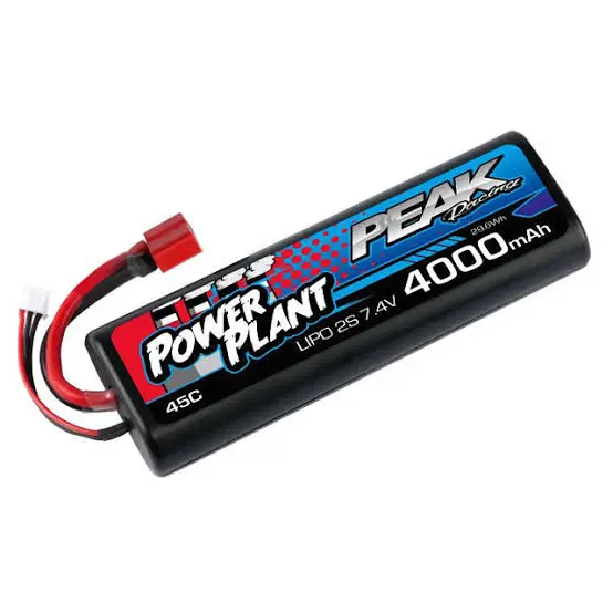 Peak Racing 4000Mah 7.4V 45C Hc Round Lipo Battery - Pek00544 1