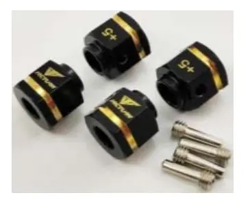 Rct 12Mm Extended Wheel Hexes +5Mm Brass W/ Screw Pins 4Pcs - Rctwh01002 1
