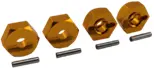 Rct Wheel Hex Adaptor 12X5mm Gold 4Pcs - Rctwh01001b 1