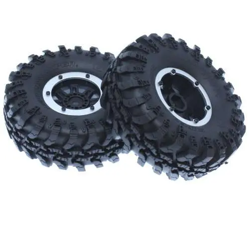 Redcat Interco Super Swamper Tyres & Firm Foams On 1.9In Black Wheels W/ Aluminium Beadlock 2Pcs - 13851 1