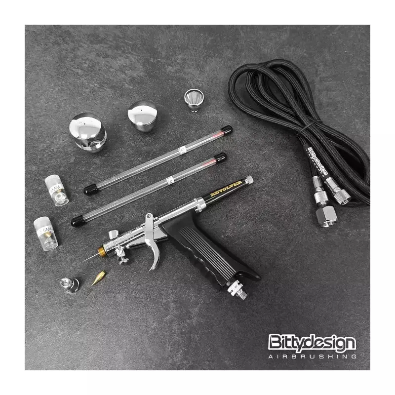 Revolver Gravity Fed Dual Action Airbrush 2
