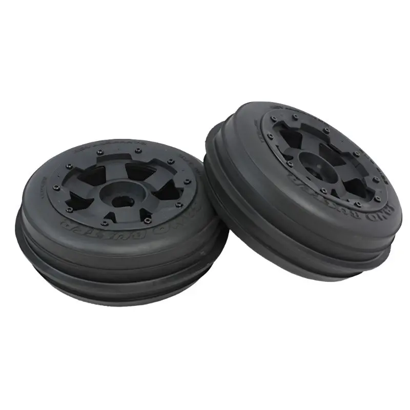 Rovan Front Ribbed Sand Tyre On Black Wheel 2Pcs - Ksrc85046 1