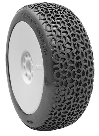 Scribble Clay 1/8Th Off Road Buggy Wheels & Tyres - 1Pr 1