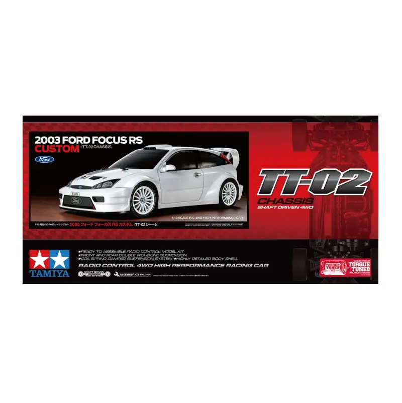 Tamiya 2003 Ford Focus Rs Custom Tt-02 Kit 1:10 No Esc - 58724 1