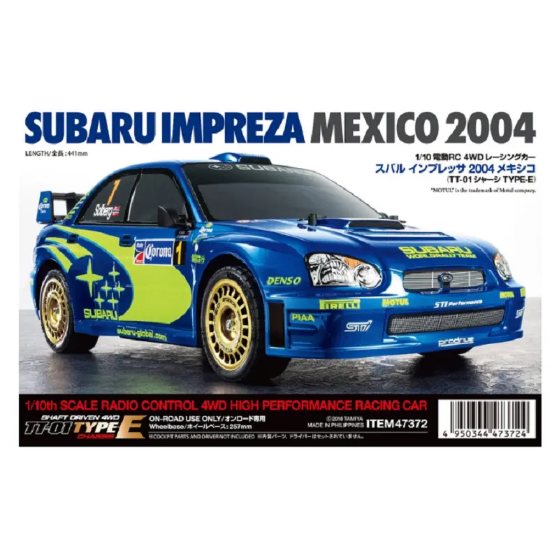 Tamiya 2004 Subaru Impreza Mexico Tt-01E No Esc Kit 1:10 - 47372A 1