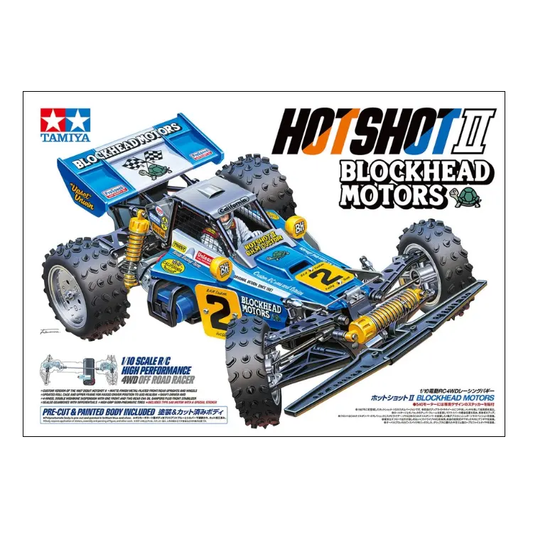 Tamiya Hotshot Ii Blockhead Motors Livery No Esc Kit 1:10 - 58710A 1