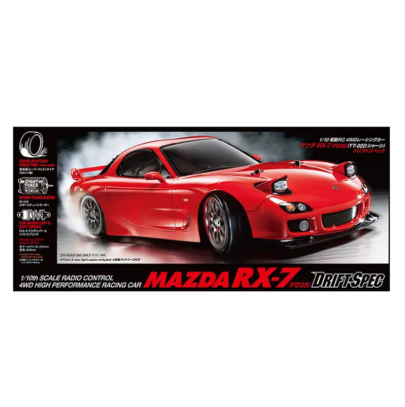 Tamiya Mazda Rx-7 (Fd3s) Drift Tt-02D Kit 1:10 No Esc - 58648A 1