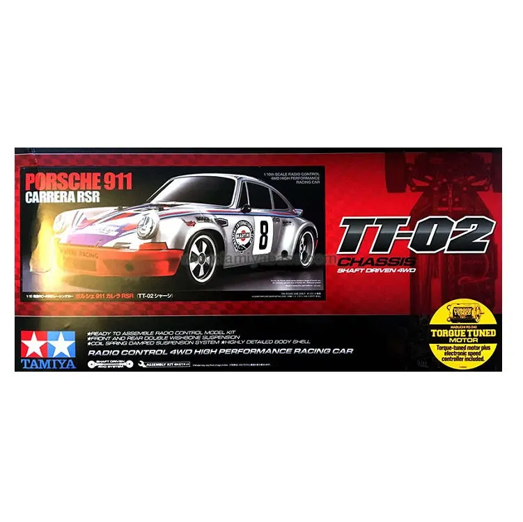 Tamiya Porsche 911 Carrera Rsr Tt-02 Kit 1:10 - 58571 1