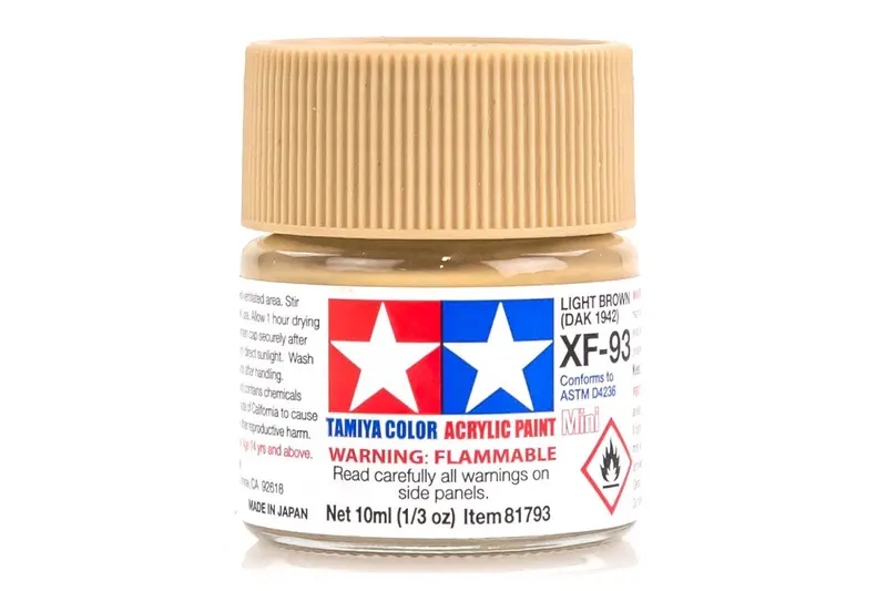 Tamiya Xf-93 Dak 1942 Light Brown Mini Acrylic 10Ml - 81793 1