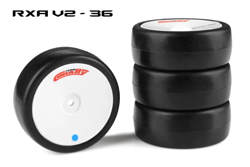 Team Corally Attack Rxa V2 1:10 Touring Rubber Tyres On White Dish Wheel 36Sh 4Pcs - C-14753-36 1